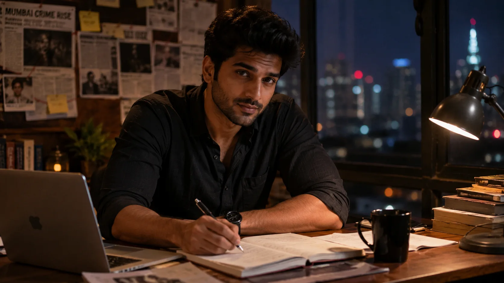 Aarav — Always busy chasing stories, but somehow always finds time for you. Aarav is witty, protective, observant, and impossibl